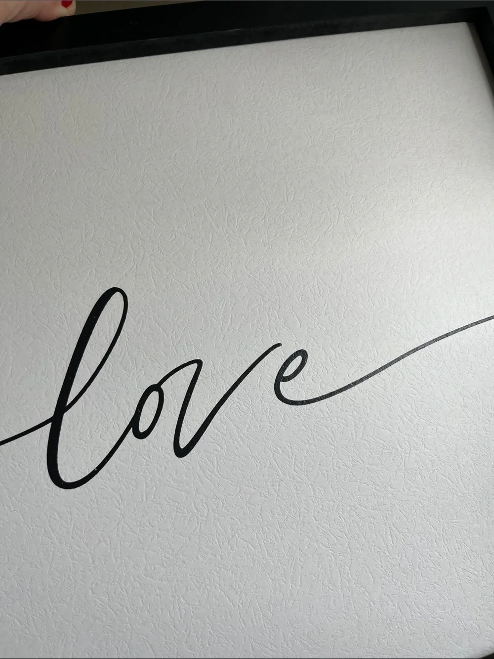 Love Script Framed Wall Art - Black
